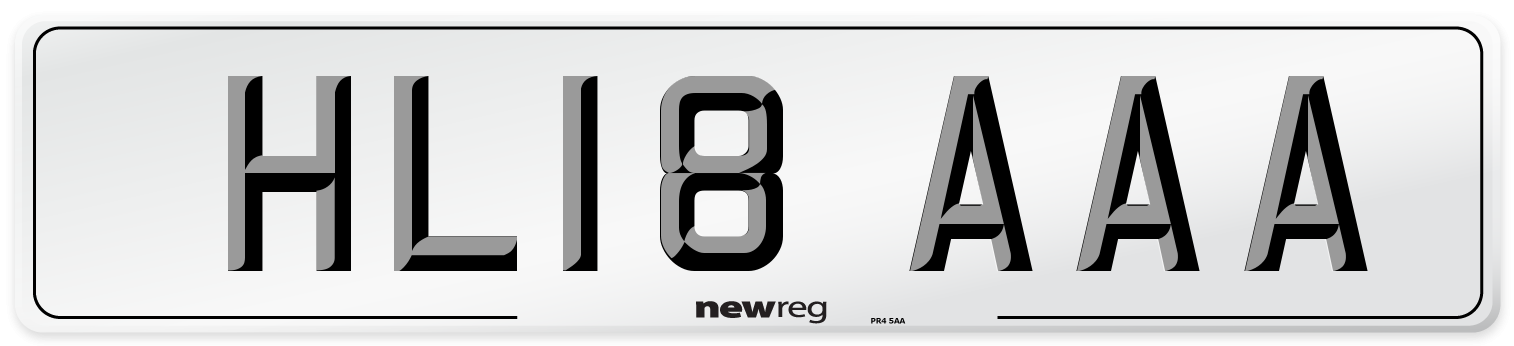 HL18 AAA Number Plate from New Reg